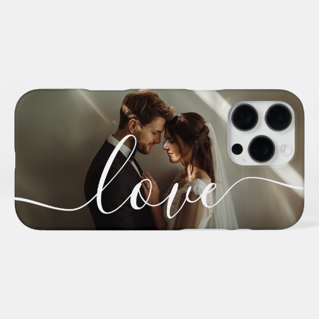 "Liebe" Benutzerdefiniertes Foto iPhone 16 Pro Max Hülle (Rückseite (Horizontal))