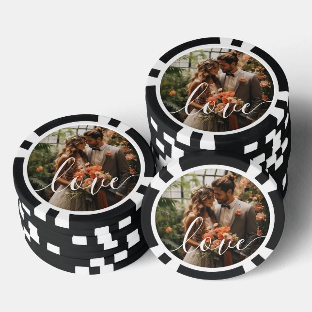 "Liebe" Benutzerdefiniertes Foto Pokerchips (Stapel)