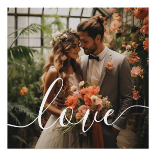 "Liebe" Benutzerdefiniertes Foto Poster