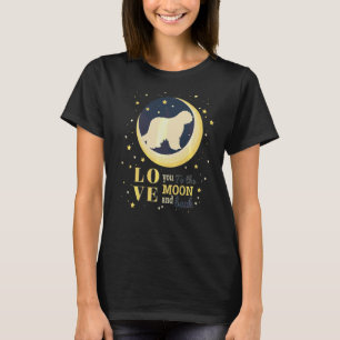 Liebe Bergamasco Hirte zum Mond T-Shirt