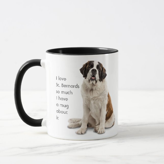 Liebe Bernard Hunde so viel Spaß Zitat Tasse (Links)