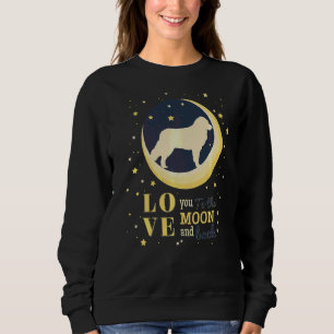 Liebe Berner Hund zum Mond Sweatshirt