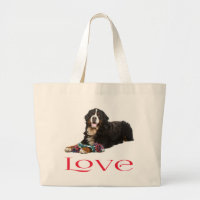 Liebe Berner Sennenhund Welpe Tote Bag