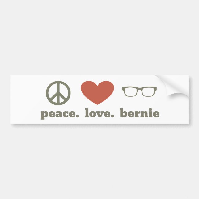 Liebe Bernie Sanders Autoaufklebers Autoaufkleber (Vorne)