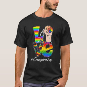 Liebe Beruf Lebensgefährte Gay Pride Rainbow Flag T-Shirt