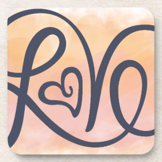 Liebe-Beschriften Getränkeuntersetzer