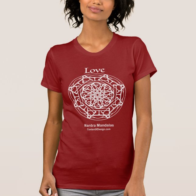 Liebe - Beschwörungsformel-Mandalas-T - Shirt (Vorderseite)