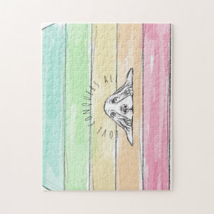 Liebe besiegt alles Hund Regenbogen Basset Hound