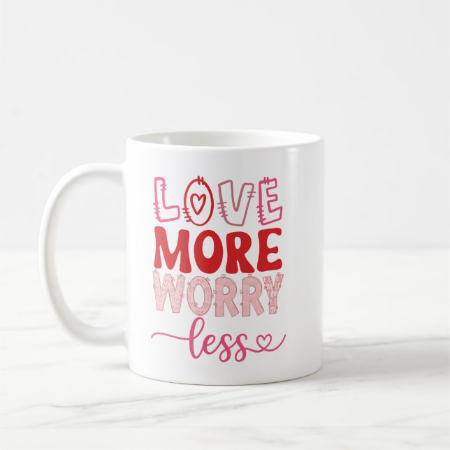 Liebe Besorgnis erregender weniger Niedlich inspir Kaffeetasse (Links)