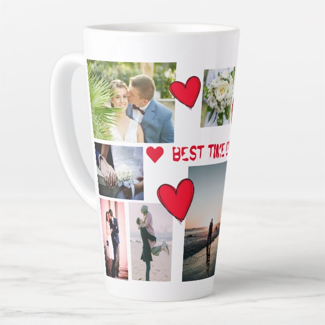 Liebe BEST ZEIT JE Collage 12 Foto Milchtasse (Linke Ecke)
