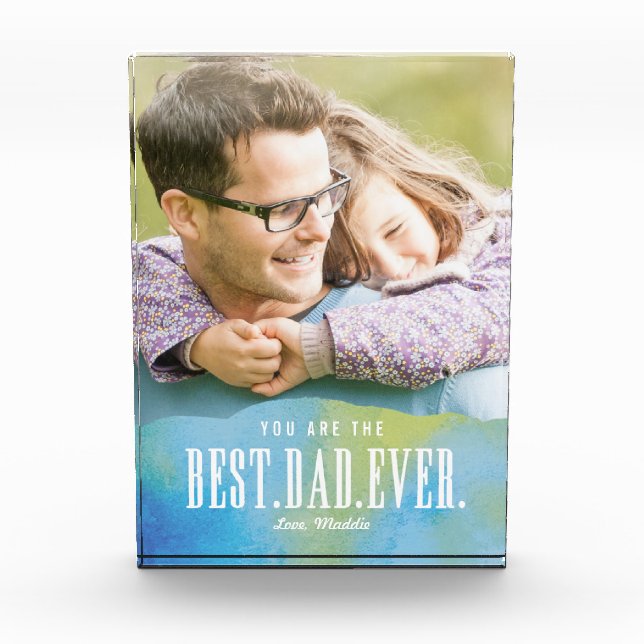 Liebe Bester Vater je Foto Block (Vorderseite)