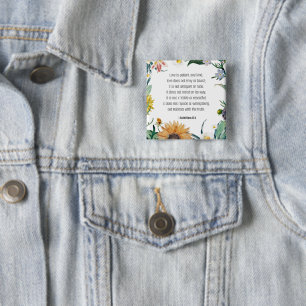 Liebe, Bibel Vers 1 Cor 13:4, Button