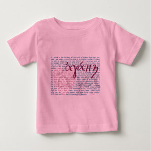 Liebe-Bibel-Vers auf christlichem Baby-Shirt Baby T-shirt