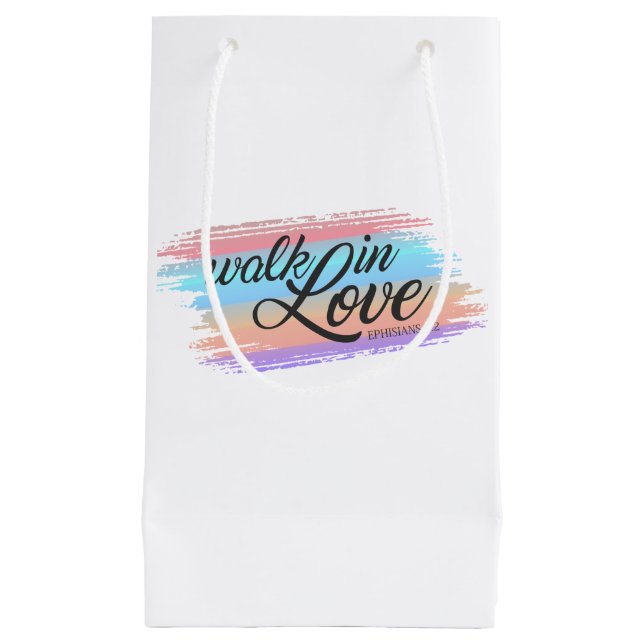 Liebe Bibelangebot Valentine | Geschenktasche Kleine Geschenktüte (Vorderseite)