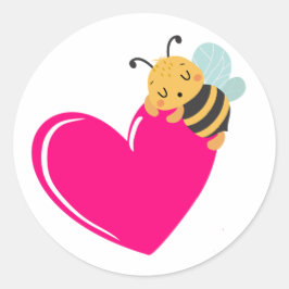 Liebe Biene Runder Aufkleber
