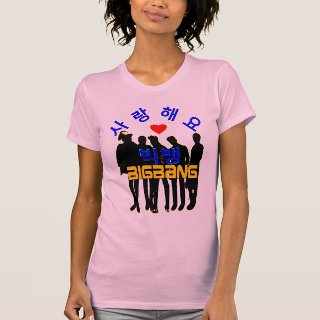 ♪ ♥ Liebe BigBan Women's Bella Leinwand K-Pop T-Sh T-Shirt (Vorderseite)