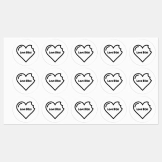 Liebe bindet Stickers Labels Etiketten