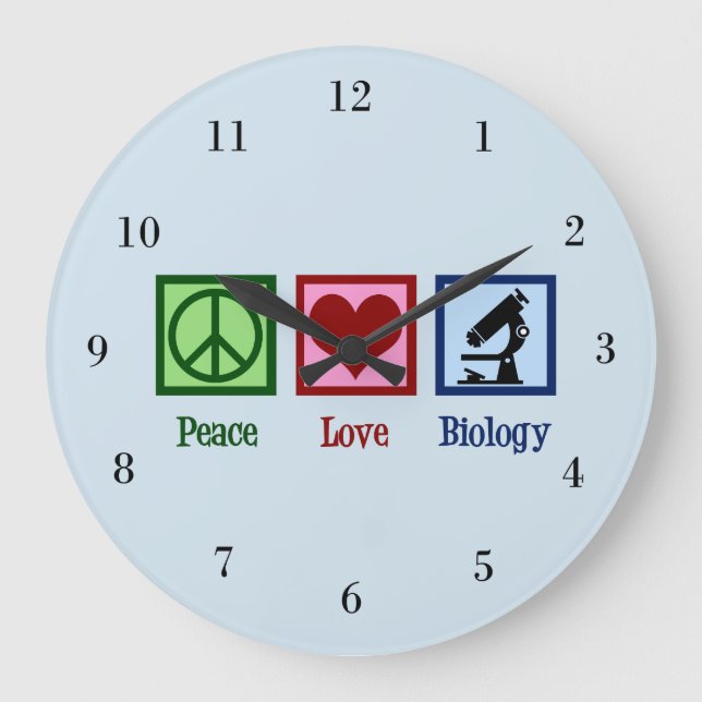 Liebe Biologie Große Wanduhr (Vorderseite)
