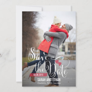 Liebe Bitte Termin vormerken - Bearbeitbare Farbe Save The Date