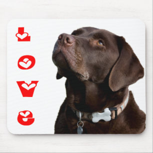 Liebe Black & Brown Labrador Retriever Mauspad