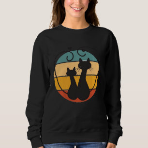 Liebe Black Cat Frauen Katzen Liebe T-Shirt für Ki Sweatshirt