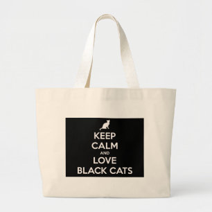Liebe Black Cats Jumbo Stoffbeutel