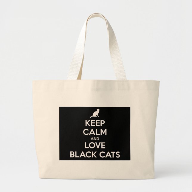 Liebe Black Cats Jumbo Stoffbeutel (Vorne)