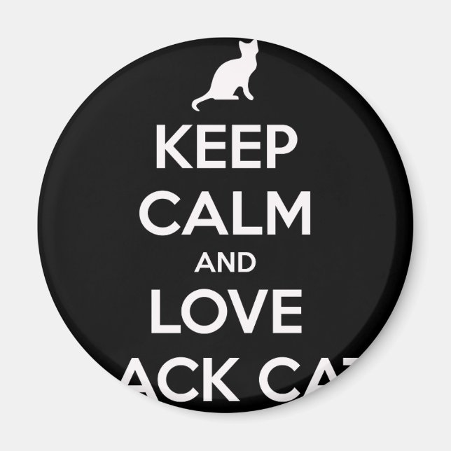 Liebe Black Cats Magnet (Vorne)