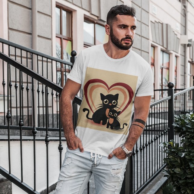 Liebe Black Cats Mens T - Shirt (Von Creator hochgeladen)