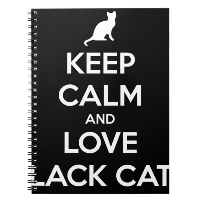 Liebe Black Cats Notizblock (Vorderseite)