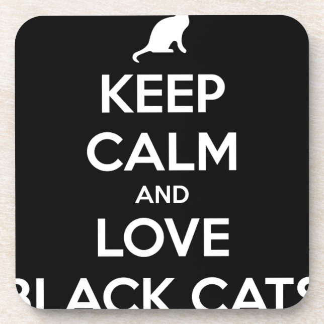 Liebe Black Cats Untersetzer (Vorderseite)