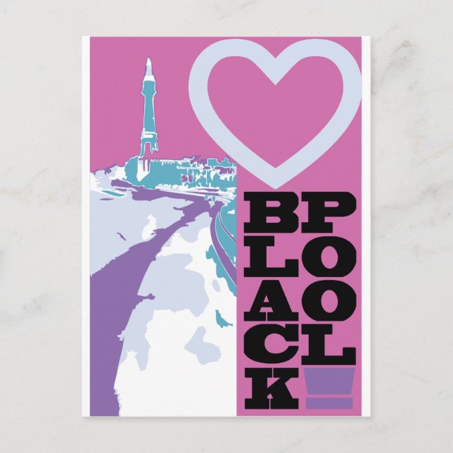 Liebe Blackpool Postkarte (Vorderseite)