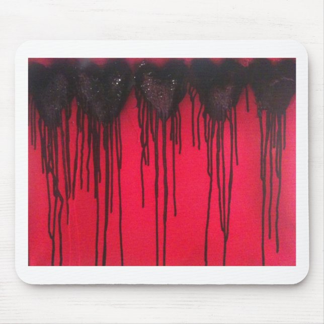 Liebe blass Black Mousepad (Vorne)