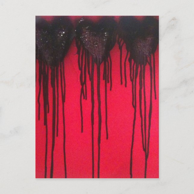 Liebe blass Black Postkarte (Vorderseite)