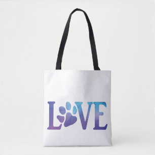 Liebe Blau und Lila Tasche