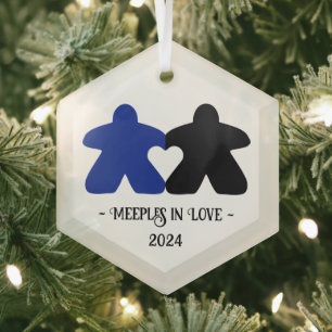 Liebe-, Blau- und Schwarz-Glas-Ornament Ornament Aus Glas