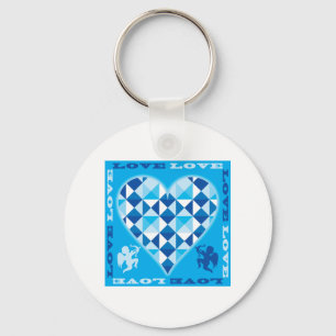 Liebe (Blauer Diamant) Schlüsselanhänger