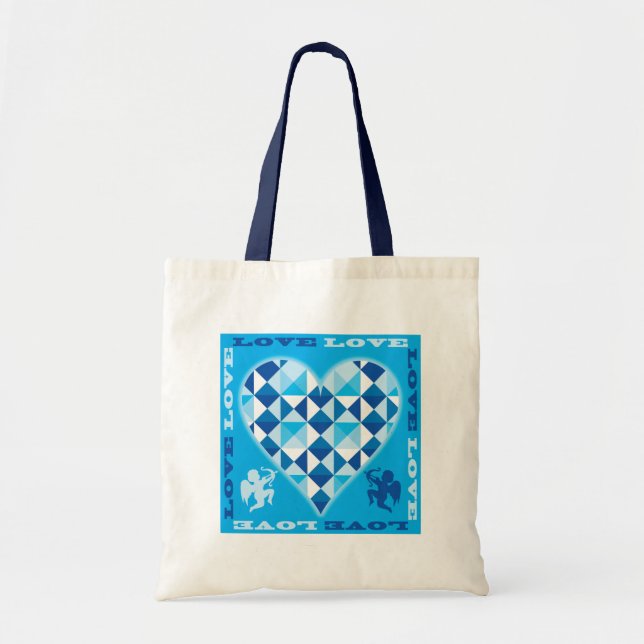 Liebe (Blauer Diamant) Tragetasche (Vorne)
