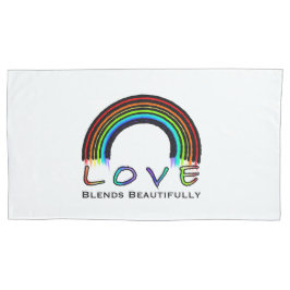 Liebe Blends schön, Regenbogen/Herz 2 Designs Kissenbezug