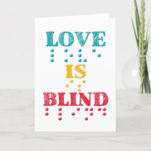 Liebe Blind Braille Feiertagskarte