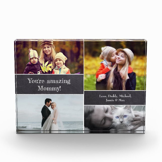 Liebe-Block der Mama: Personalisierter Akryllische Fotoblock (Vorderseite)
