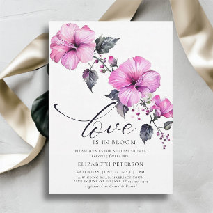 Liebe Bloom Bold Hibisken Tropisches Brautparty Einladung