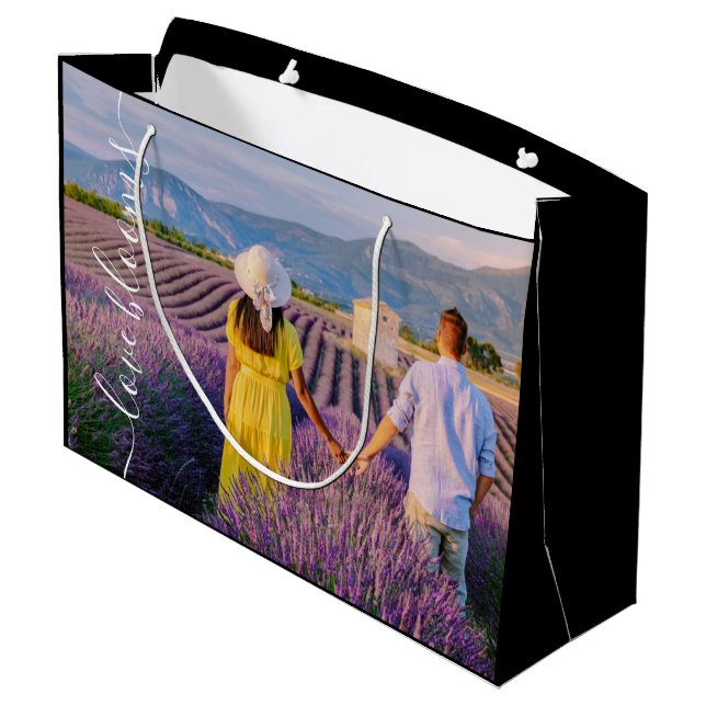 Liebe Blooms Foto Geschenktasche Große Geschenktüte (Rückseite Schrägansicht)