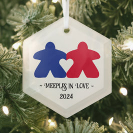Liebe-, Blu- und Rotglasverzierungen Ornament Aus Glas