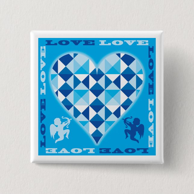 Liebe (Blue Diamond) Button (Vorderseite)