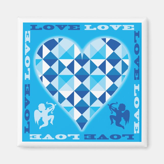 Liebe (Blue Diamond) Magnet (Vorne)