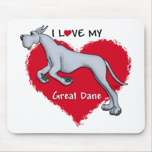 Liebe Blue Great Dane Mousepad
