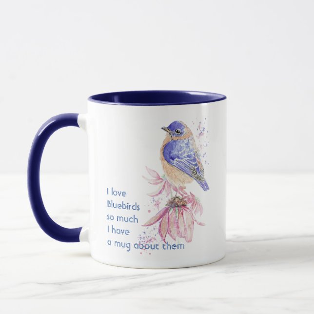 Liebe Bluebirds Garten Vögel so viel Spaß Zitat Tasse (Links)