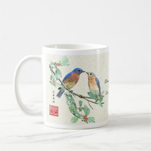 "Liebe" Bluebirds_Mug Kaffeetasse