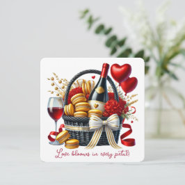 Liebe blüht in jedem Petal - Valentinstag-Karte Dankeskarte